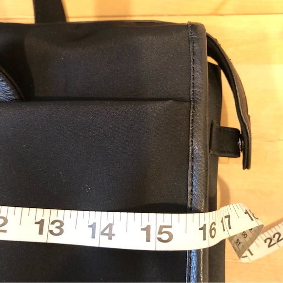 Fossil Leather & Nylon Black Laptop/Messenger Bag, 16” x 11” x 4.5” - Picture 9 of 14